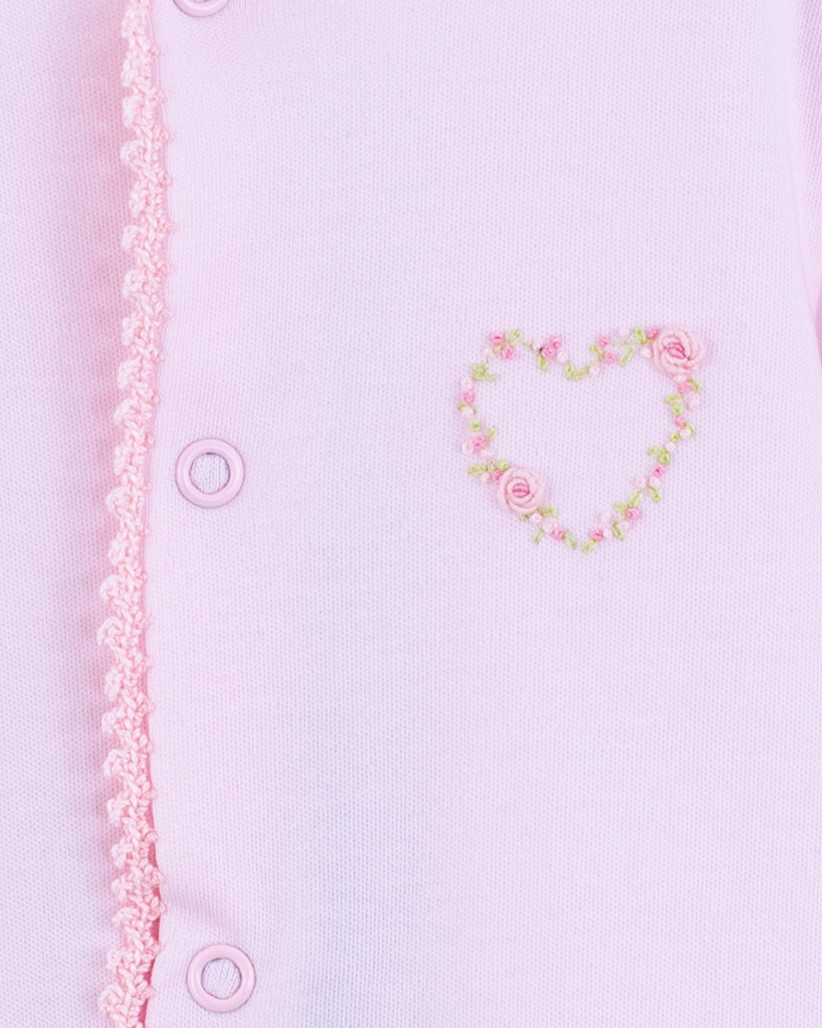 Pima Embroidered Pink Heart Collection